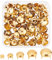 GORGECRAFT 5 Größen 200 St Klauennieten Nagelköpfe Spots Ohrstecker Runde Dome Nieten Metall Pilzkopf Spike Zinken Nagel Für DIY Lederhandwerk Stoff Kleidung Denim Sortierte Fotoalben(Golden)