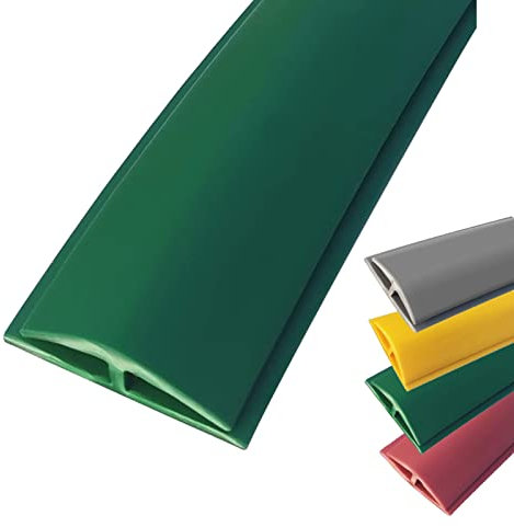 Übergangsprofil Teppich-zu-Teppichboden-Einfassungsstreifen, rutschfeste Längskanten-Bindestreifen für Das Home Office, Verbindender Streifen des Plastikteppichs, für 0,5 cm Dicke (Color : Green, SI
