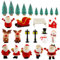 25 pcs Weihnachten Miniatur Ornamente,Weihnachten Mini Modell Ornamente,Mini Weihnachten kleine Figuren,Mini Weihnachtsbaum,Garten Micro Landschaft Weihnachten Deko,für Party Decor,Desktop Dekoration