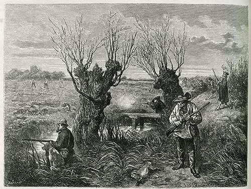 EfeMir Leinwanddrucke Malerei Drucken Ölgemälde Bekannt Jagd auf einen Hasen von Frederic Theodore Lix für Wanddekoration 60x90cm