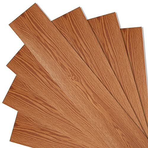 Ikodm PVC Bodenbelag Selbstklebend Vinylboden ca. 3 m² 21 Fliesen PVC Laminat Dielen Bodenfliesen 91.5x15.2cm Laminat Dielen Vinyl-Fliesen für Fußbodenheizung Classic Warm Oak