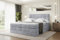 ALTDECOR Boxspringbett mit Matratze und Lattenrost, Topper, Polsterbett mit Bettkasten, Bett mit Stauraum H3- und H4- Matratze, Doppelbett, Springboxbett - Marce King - 180x200 - Grau Monolith 84