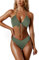 RXRXCOCO Sexy Brazilian Bikini Damen Set Triangel String Oberteil Bikini Set Tanga Bademode Armeegrün Size M