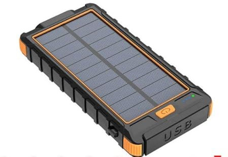 Generic Waterproof Power Bank 80000mAh with Solar Cells, Flashlight & Compass - Orange
