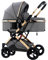 Kinderwagen Organizer For Neugeborenen, Kinderbuggy Kombikinderwagen Kinderwagen & Buggys Kleinkind Hohe Landschaft Pram Trolley Baby Kinderwagen For 0-36 Monate(Grey A)