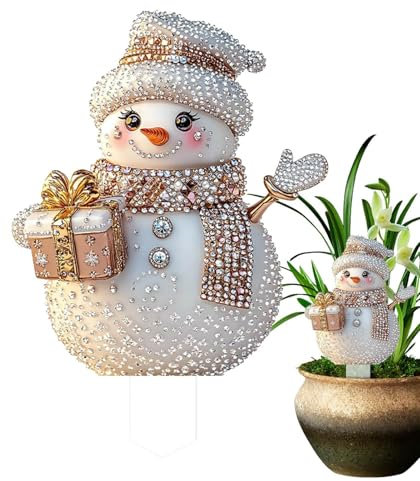 Gartenstecker, Wasserdichter Rasenpfahl, Acryl Pfahl, Weihnachtsdekoration, Rasen Ornament, 2D Pfahl, wasserdichte Gartendekoration für Terrasse, Garten,