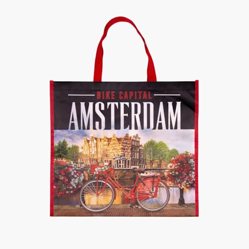 Generisch Einkaufstasche Maritim Bike Capital Amsterdam 42 x 42m Souvenir Tasche laminiert GMTX 13380