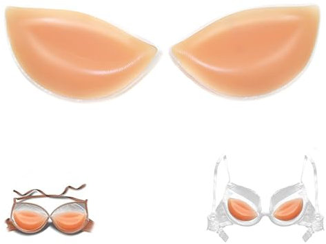 1 Paar Bh Einlagen Silikon, Bh Einlagen, Bh Polster Einlagen, Bh Einlagen Silikon Push Up, Herausnehmbaren Bh, Bh Polster Einlagen Silikon Brüste Bh Pads, Geeignet für Bademode Sport Bh, Hautfarbe