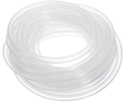 sourcing map Tubo in silicone, diametro interno 6 mm x diametro esterno 7 mm, lunghezza 5 m, tubo flessibile trasparente ad alta temperatura, per birra domestica, acquaponica, tubo dell'aria e