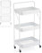 K AKTUAL Carrito Cocina Plegable, Camarera Plegable con Ruedas. Carro Organizador almacenaje 45x30x87cm. Ideal para baño, Cocina, Oficina, estética. Color Blanco.