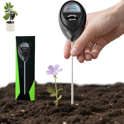 Feuchtigkeitsmessgerät Pflanzen, Bodenfeuchtesensor für Garten und Landwirtschaft, Grow Zubehör, Erde Feuchtigkeitsmesser, Feuchtigkeitssensor, 26 cm Länge, 80 g Gewicht, Keine Batterien Erforderlich