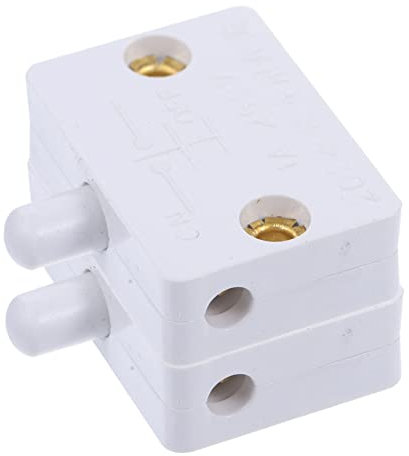 EXCEART 2piezas Interruptor De Puerta Blanco Botón Para Luces De Armario Luz Automática Para Armarios y Despensas Interruptor De Puerta Para Control De Iluminación
