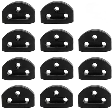 Folpus Lot de 12 perles pour guitare classique, 3 trous, pour ukulélé, cordes en nylon, Noir