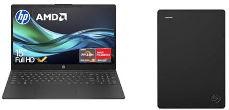 HP 15.6 Laptop | AMD Ryzen 3 7320U + Seagate Expansion 2TB external Hard Drive