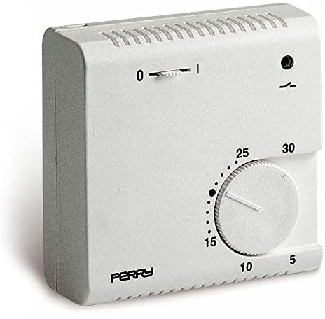 Perry 1TPTE046 Termostato per Parete, Bianco