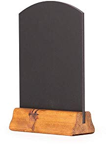 Chalkboards UK Tischplatte Kreidetafel mit Sockel Holz rustikal braun (A5) 23 x 15 x 4 cm WC125F