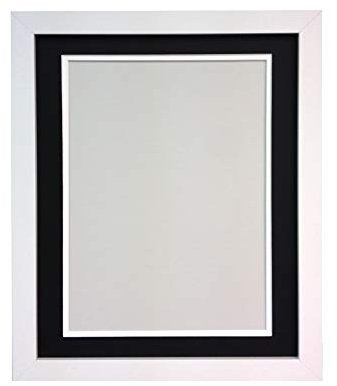 Frames by Post Porte Photo 25 mm de Largeur H7 avec embase Noire 24 x 20-Pouces pour Photo de 20 x 16-Pouces, Verre Plastique, Blanc