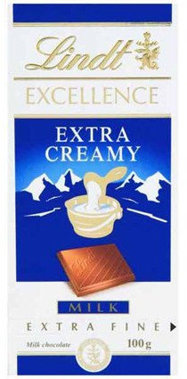 Lindt Excellence crème supplémentaire de lait 100 g x 10