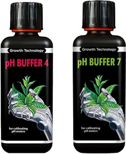 Growth Technology pH Buffer 4 & 7 Calibration Fluid Meter Solution Hydroponics (pH Buffer 4 and 7 300ml)