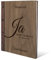 Stammbuch Nussbaum Holz Gravur individuell Holzcover mit Echtleder Rücken und Extras Stammbuchformat hoch 175 x 220 mm - Ja