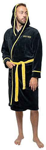 Guns N Roses Bathrobe Classic Logo Official Black Super Soft Fleece Unisex S-M