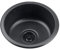 Badvorrichtungen Schwarze Runde Spüle Küche 304 Edelstahlspüle Runde Einzelspüle Badezimmer Runder Waschbecken Waschende Gemüse Und Spülbecken (Color : Black, Size : 30cm|11.8inches)