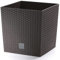 URBNLIVING Rattan Design Elegant Tall Large Plant Pot Flower Indoor Outdoor Garden Planters (Brown, Square Low [Small])