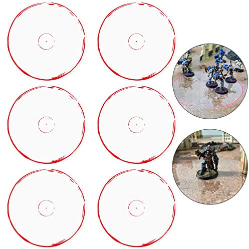 Jucoci Objective Point - Juego de 6 marcadores de objetivos compatibles con Wargame, Warhammer 40k (miniatura no incluida)