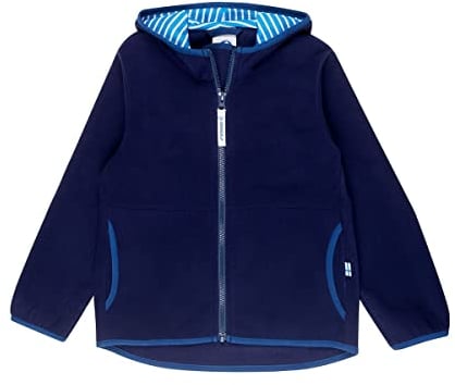 Finkid Paukku Blau - Vielseitige Zip-In kompatible Kinder Fleecejacke, Größe 110-120 - Farbe Navy - Denim