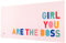 fisura. - Tapis de Souris XXL Girl You are The Boss. Tapis de Bureau et Jeu Rose. Tapis de Souris Extra Large avec Base antidérapante. Dimensions : 80 x 35 cm. Rose.