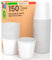 150 Bicchieri in Carta Bianchi 120ml Ecologici Biodegradabili Monouso Made in Italy Asporto Bevande Calde Acqua - Prodotto e confezionato in Italia