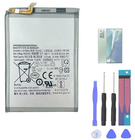 Aousavo EB-BN980ABY - Batteria di ricambio compatibile con Galaxy Note 20