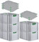 PROREGAL SuperSparSet 5x Eurobox NextGen Color mit Auflagedeckel & Schiebeschnappverschlüsse, HxBxT 32x40x60cm, 65L, Griffe grün offen, Verstärkter Boden, Eurobehälter Transportbox Transportbehälter
