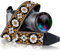 Art Tribute Brown White Flowers Camera Strap Retro Vinatge Strap, Floral Vegan Leather Camera Strap. Best Gift for Men & Women Photographers