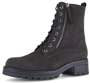 Gabor Damen Combat Boots, Frauen Stiefeletten,Wechselfußbett,Moderate Mehrweite (G),Stiefel,Bootee,Booties,Pepper (Flausch),40 EU / 6.5 UK