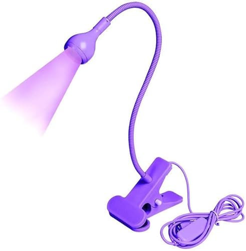 Bovmics USB 3W LED UV Ultraviolet Phone Glue Curing Lamp,UV Led Nail Lamp for Gel Nails,Portable Clamp Flexible Desk Lamps for Mobile Repair,Plug and Play Purple