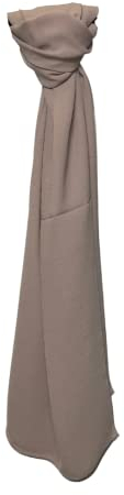 M'ABAYA ÉLÉGANCE PURE Luxus Jazz Krepp Hijab aus 100% Polyester - Nicht-transparent, pflegeleicht, mit makellosem Finish - 200cm x 75cm - Made in Turkey (Taupe)