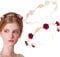 2 Pcs Rose Flower Pearl Headband Metal Gold Floral Hairband Pearl Hair Band Wedding Headpiece Hair Jewelry for Women