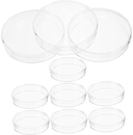 CAXUSD 10 Stück Zellkulturplatte Aus Kunststoff Mit Deckel Transparente Reaktionsplatte 35mm Für Labor Biologisches Experiment Und Gewebekultur