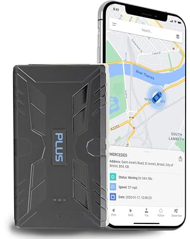 REWIRE SECURITY 104 PLUS 4G Magnetic GPS Vehicle Tracker – Portable Real-Time Locator for Car, Truck, Van | Easy to Install | Up to 4 Month Tracking Battery Life | Low-Cost Monthly Subscription