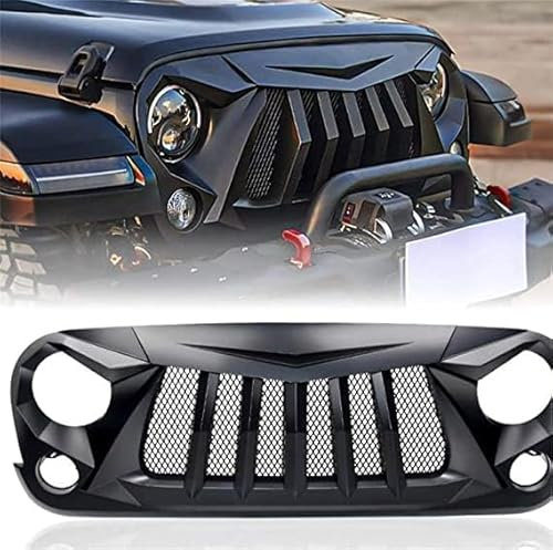 Griglia paraurti Anteriore per Jeep Wrangler JK 2007-2017,Grill Griglia del radiatore Nido d'Ape Grille Accessori