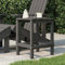 AUVYI Garten Adirondack-Tisch Anthrazit 38x38x46 cm HDPE Beistelltisch Klein Campingtisch Buffettisch Multifunktionstisch Küchentisch Biertisch Bierpong Tische Dining Table Pokertisch