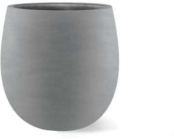 Luca Lifestyle Pflanzkübel Argento Balloon Betongrau Rund Fiberglas *5 Jahre Garantie* - 30x30x30 cm - Premium Qualität - F8410