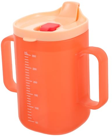 TOYANDONA Double Handle Kids Water Cup Scale Prevent Drinking Cup Safe Toddler Cup Handles Spill Proof Dishwasher Safe