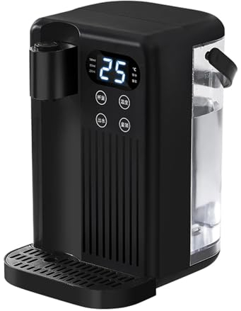 2024 Electric Instant Hot Water Dispenser, 3L Energy Efficient Boiling Kettle, 25℃~99℃Temperature Adjustment,3Kw Fast Boil Hot Kitchen Dispensers Small Household Appliances,Black