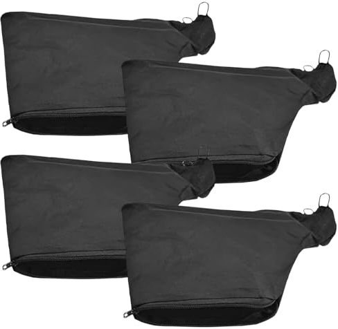 4 Pcs Dust Bag Set, Saw Dust Bag with Zipper & Wire Stand, Anti-Dust Cover Suitable for 255 Miter Accessories Replacement, Easy Disposal of Dust (Black)