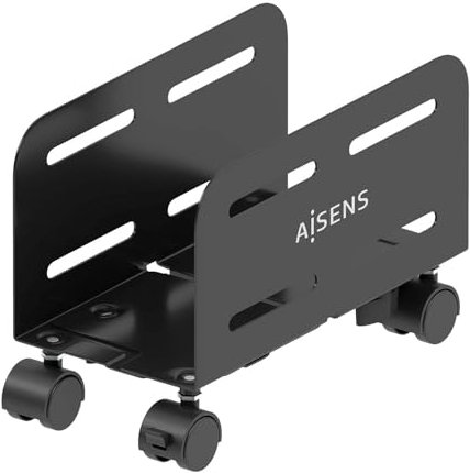 AISENS Soporte Metálico Ajustable de Suelo para CPU. Negro
