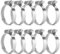 Beekeg Schlauchschellen Edelstahl,Schlauchschelle Verschiedene Größen,Verstellbare Schlauchschellen 21-44mm (10 Stück)