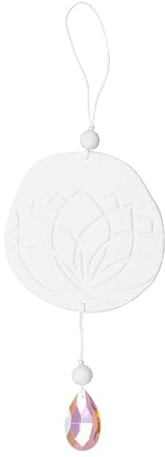 Räder Zen Spirit Lotusblüte Hängender Ornament Windspiel Glas Zen Dekoration