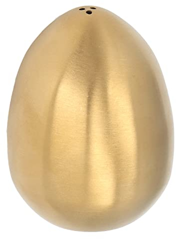 Elegante Juego de Salero y Pimentero en Forma de Huevo, Acero Inoxidable, Color Dorado, para Cocina y Barbacoa al Aire Libre